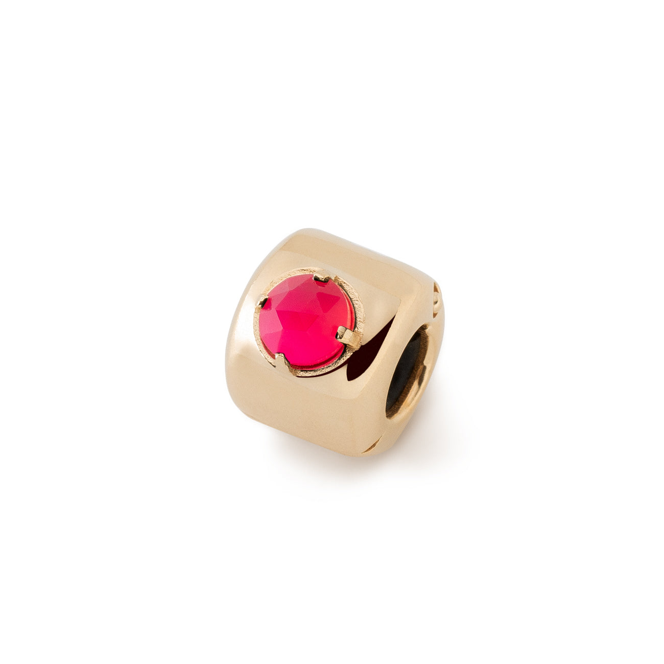 Bedels - Licht Fuchsia Agaat Verguld - Voegt energie, moed en passie toe - Sterling Zilver 925