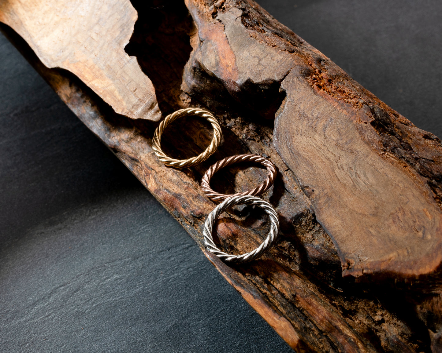 Zilveren tensorring verguld met goud - Beschermend amulet