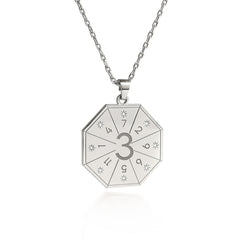 Ketting met hanger van de Kunstenaar (3) in zilverkleur – Zegel van Expressie