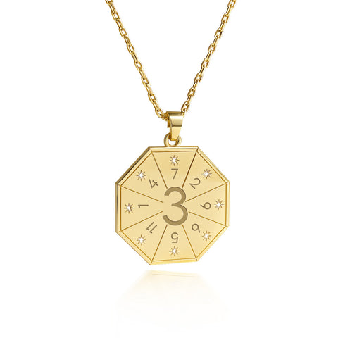 Ketting met hanger van de Kunstenaar (3) in goudkleur – Zegel van Expressie