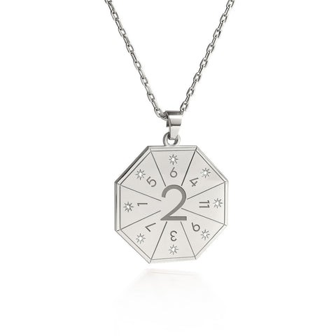 Zilverkleurige Mediator-hanger ketting (2) – Zegel van Harmonie