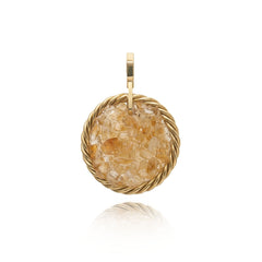 Amulet tensorowy z Cytrynem – Mosiądz pozłacany