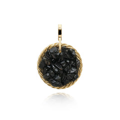 Amulet tensorowy z Czarnym Turmalinem – Mosiądz pozłacany