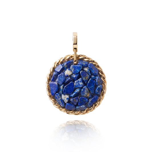 Amulet tensorowy z Lapis Lazuli - Srebro 925 pozłacane