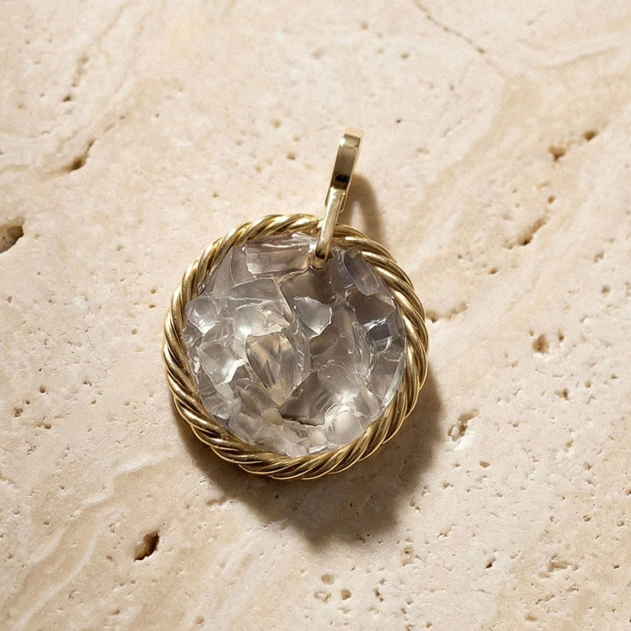 Amulet tensorowy z Onyksem – Mosiądz pozłacany
