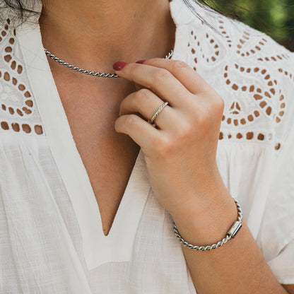 Koperen tensor armband in zilverkleur - <tc>Elle</tc> Koninklijk (144 MHz)