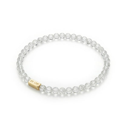 Armband met Bergkristal en ruimte voor een bedel – 925 zilver