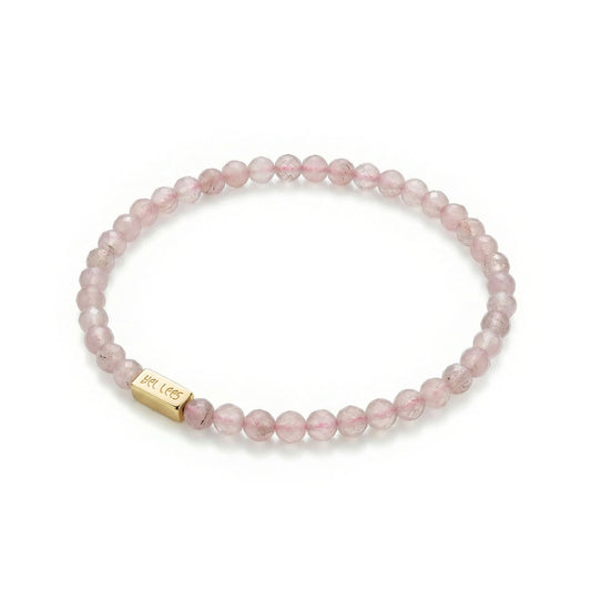 Bransoletka z Kwarcem Różowym i miejscem na charms – Srebro 925
