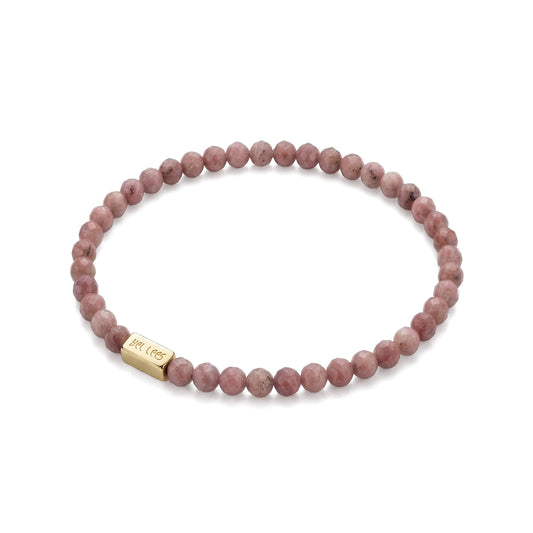 Bransoletka z Rodonitem i miejscem na charms – Srebro 925