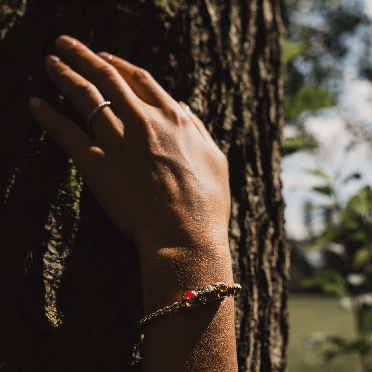 Berkana (ᛒ) bedel Verguld – amulet voor groei en wedergeboorte - zilver 925