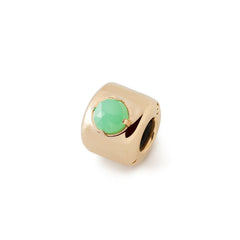 Charms met chrysopraas Verguld – Symbool van hoop, rust en vriendschap - zilver 925