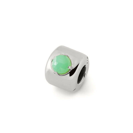 Charms z chryzoprazem Srebrny – Symbol nadziei, spokoju i przyjaźni - srebro pr. 925.