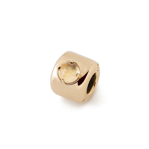Charms met citrien Verguld – Trekt rijkdom, succes en optimisme aan - zilver 925