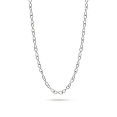 Łańcuszek tensorowy nieskończoności - Infinity 8 - Srebro 925 pokryte platyną