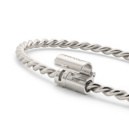 Miedziana bransoletka tensorowa w kolorze srebrnym - Kubit Zaginiony (177 MHz)