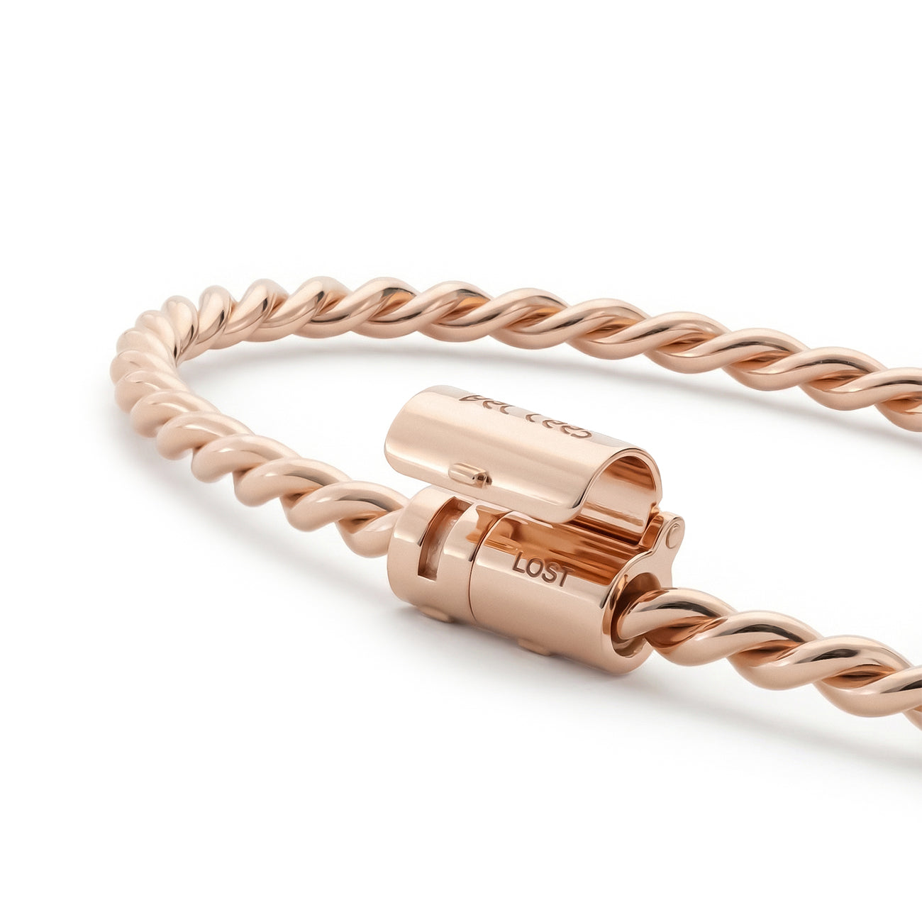 Miedziana bransoletka tensorowa w kolorze różowego złota - Kubit Zaginiony (177 MHz)