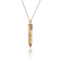 Citrien ketting – 925 zilver verguld