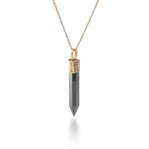 Naszyjnik 44 cm z Czarnym Turmalinem – Srebro 925 pozłacane