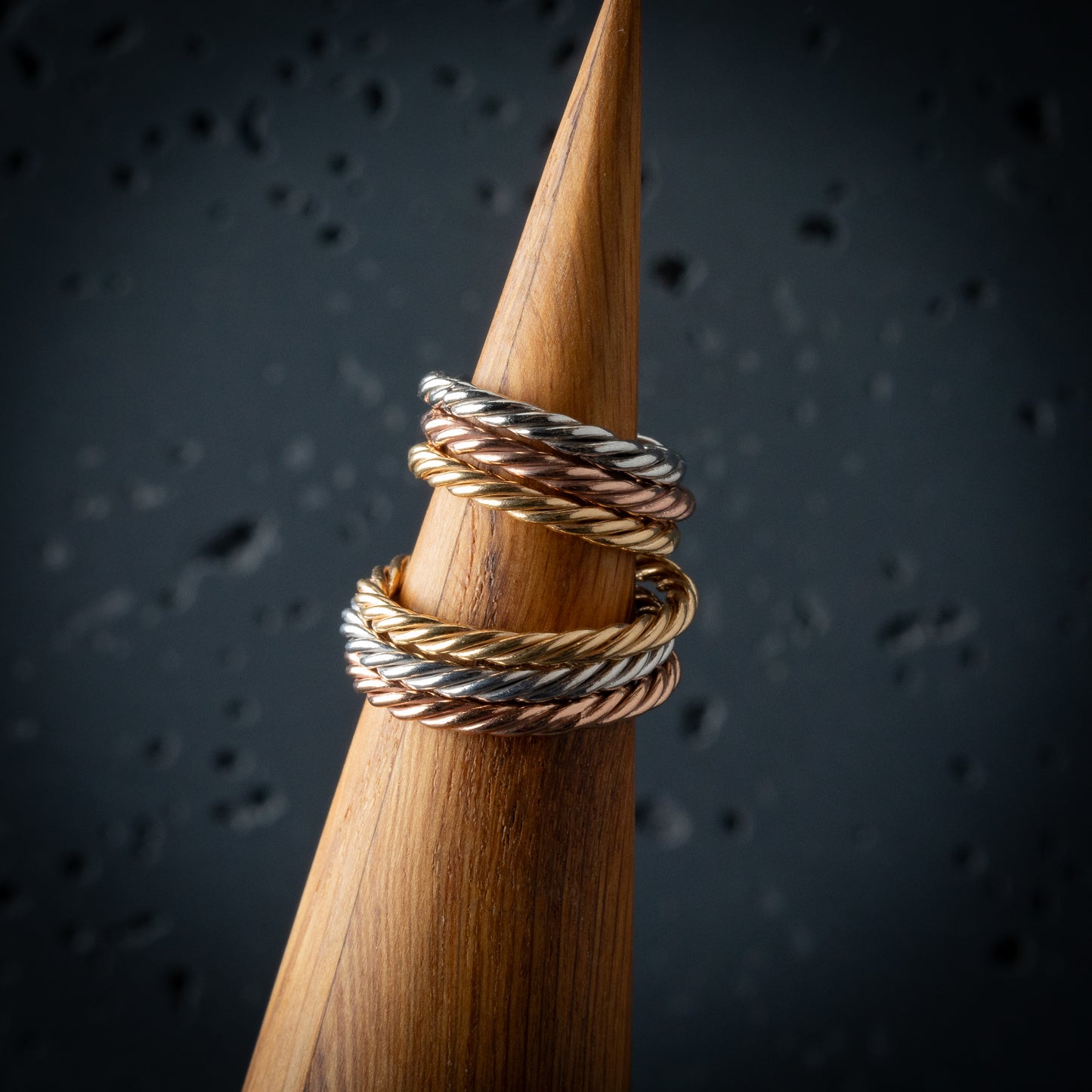 Zilveren tensorring verguld met goud - Beschermend amulet