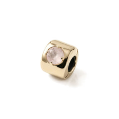 Charms met roze kwarts Verguld – Liefde, empathie en harmonie - zilver 925