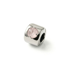 Charms met roze kwarts Zilver – Liefde, empathie en harmonie - zilver 925