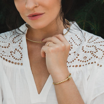 Koperen tensor armband in goudkleur - <tc>Elle</tc> Koninklijk (144 MHz)