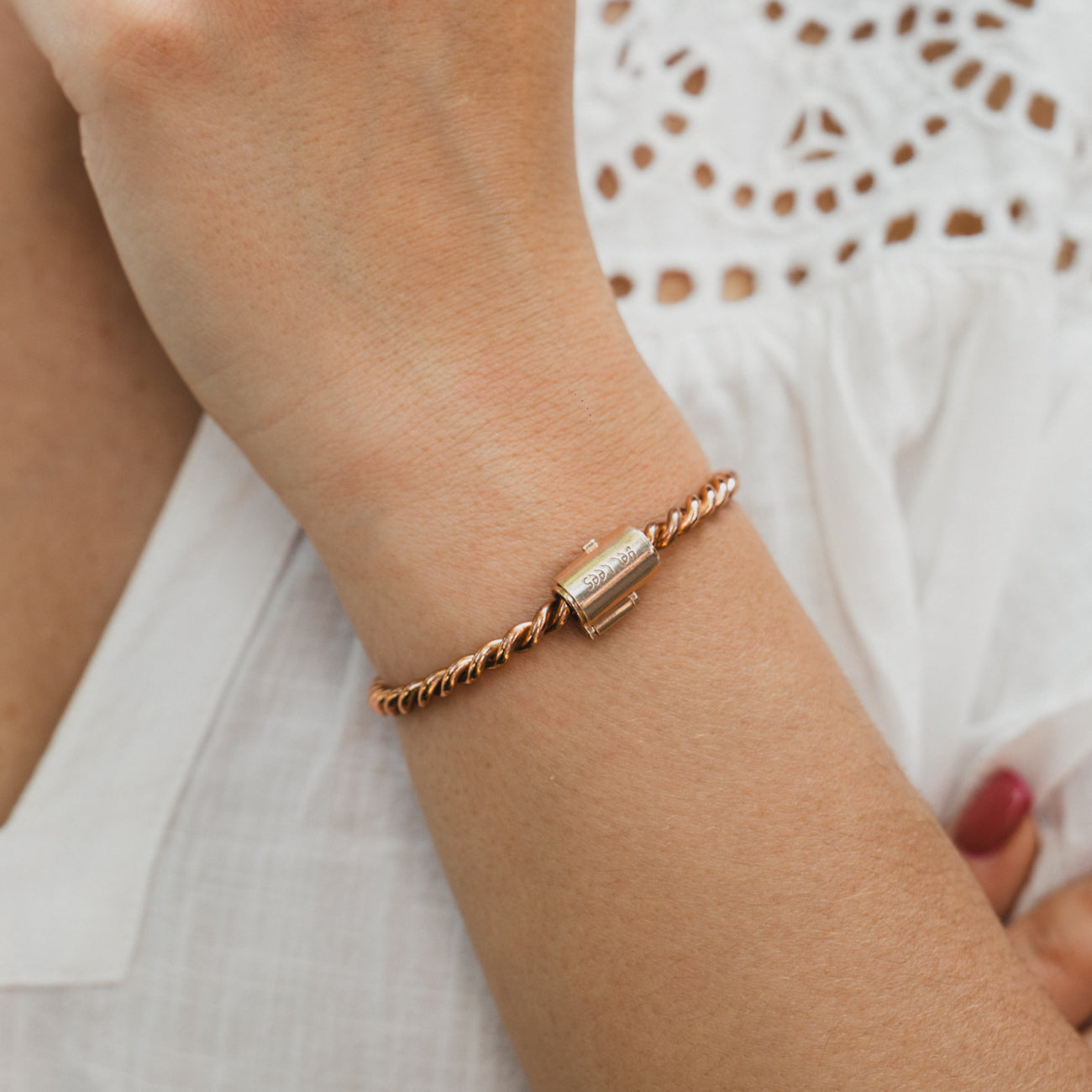 Koperen tensor armband in roségoud kleur - <tc>Elle</tc> Koninklijk (144 MHz)