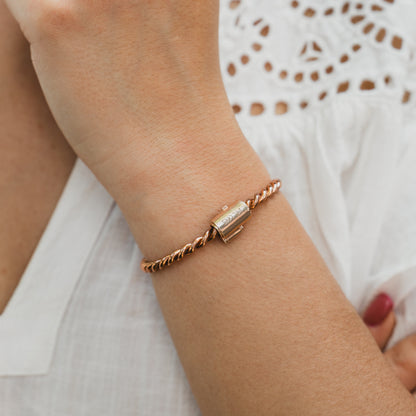 Koperen tensor armband in roségoud kleur - <tc>Elle</tc> Koninklijk (144 MHz)