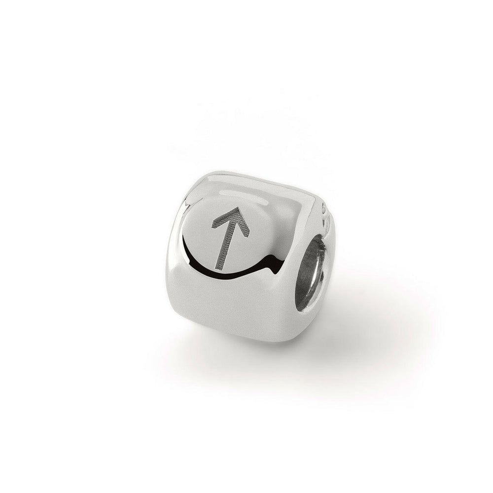 Bedel met de Tiwaz-rune (ᛏ) Zilver - amulet van moed en gerechtigheid - Messing