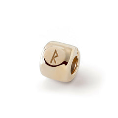 Bedel met de Raido-rune (ᚱ) Verguld - amulet van reizen en wisselgeld - Messing