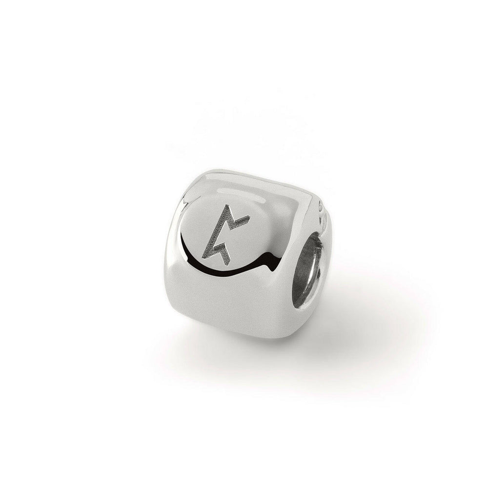 Bedel met de Perthro-rune (ᛈ) Zilver - amulet van mysterie en kansen - Messing