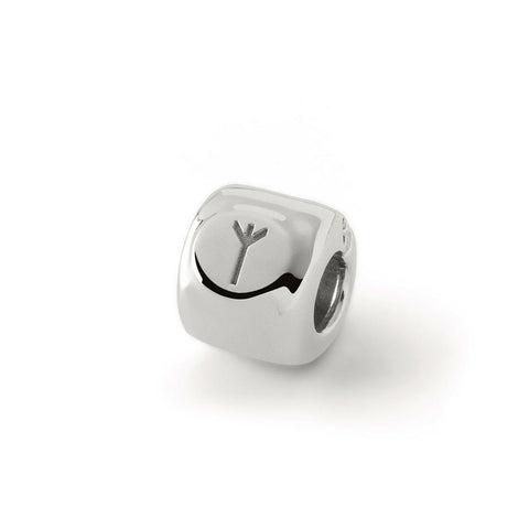 Charms z runą Algiz (ᛉ) Srebrny – amulet ochrony i intuicji - Mosiądz