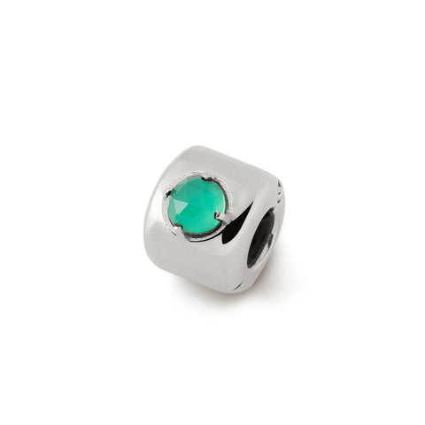 Charms met groene agaat Zilver – Vernieuwing, gezondheid en balans - zilver 925